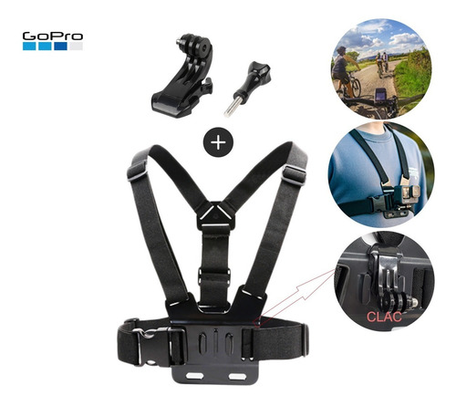 Imagen 2 de 5 de Gopro Arnes Para Pecho Pechera Chesty Goprofácil De Instalar