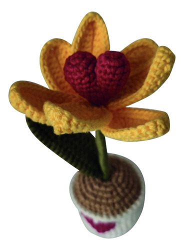 Amigurumi Flores Tulipán Planta Tejido A Mano A Crochet