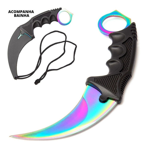 Canivete Karambit Faca Militar Cs Go Inox Resistente Fade