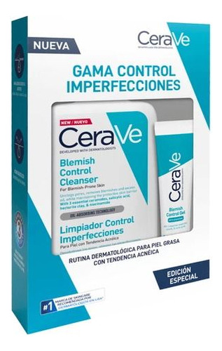 Pack Cerave Control Imperfecciones Limpiador + Gel