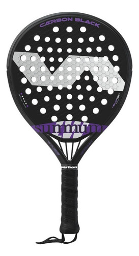 Paleta De Padel Lw Summum Carbon Black 22 Varlion Color Negro