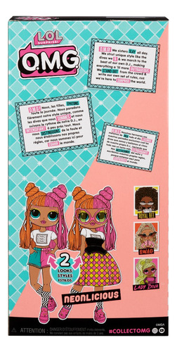 Lol Surprise Omg Muñeca De Moda Neonlicious 4+