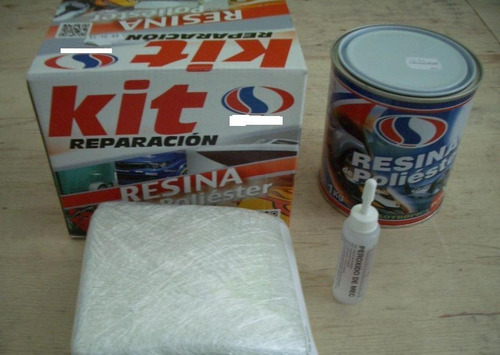 Kit 1 De 1/4 De Lt De Resina De Poliester Fibra De Vidrio