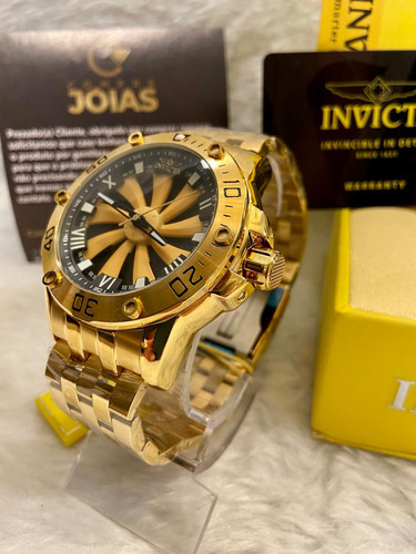Relógio Invicta Speedway Turbine 25850 Banhado 18k Completo