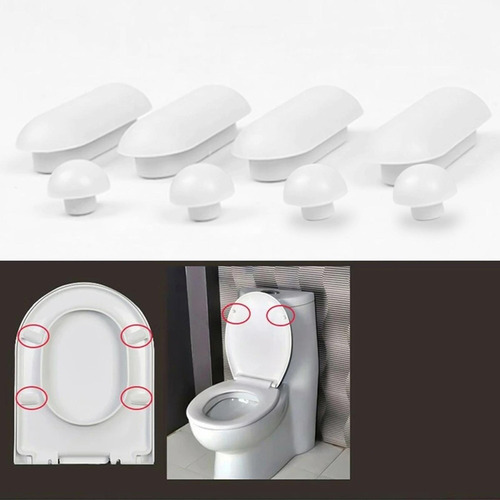 4 Parachoques De Asiento De Inodoro Almohadillas