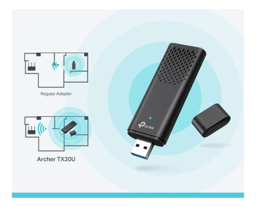 Adaptador Wifi 6 Tp-link Archer Tx20u V1 Usb 3.0 Ax1800