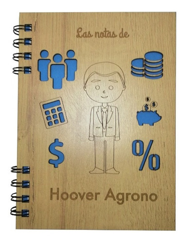 Cuaderno Finanzas Personalizado Con Nombre 19x14cm