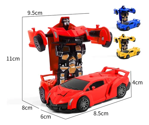 Coche Transformer Magnético 2 En 1 | De Automóvil A Unicornio Con Impacto | Juguete De Plástico ABS Seguro Para Niños De 2 A 8 Años | Regalo De Cumpleaños Y Navidad