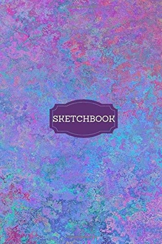 Sketchbook Abstract Art Purple Blue Sketchbook, Perfect For 
