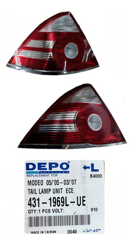 Lanterna Ford Mondeo 2004/5 Esquerda Depo