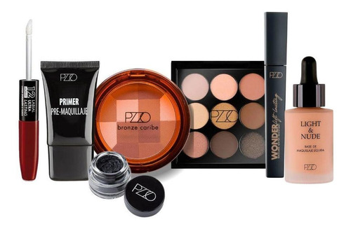 Set Maquillaje Completo Ojos, Labios Y Rostro