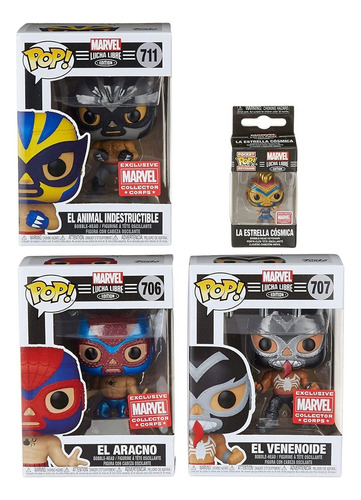 Funko Pop! Paquete De 4 Marvel Collector Edición Lucha Libre