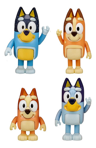 Bluey Set De Figuras Articuladas Familia O Amigos Disney Jr