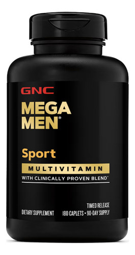 Multivitamínico GNC Mega Men Sport 180 cápsulas sem sabor