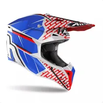 Comprar Capacete Motocross Airoh Wraap Idol Vermelho Azul Brilhante