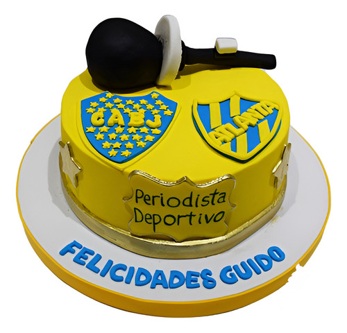 Torta Periodista Deportivo Egresado Graduacion Boca Atlanta