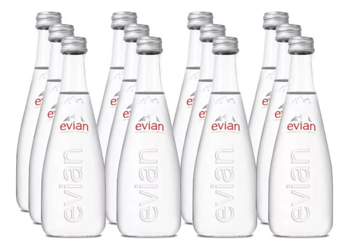 Agua Natural Mineral Evian 330 Ml. (12 Piezas)
