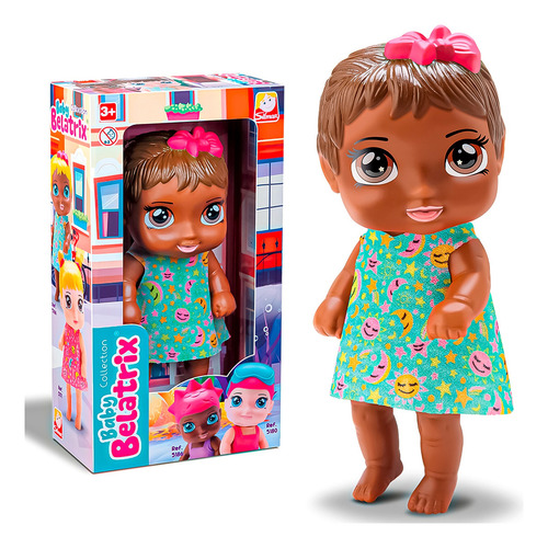 Boneca Bebe Menina Negra Belatrix Alive - Silmar Brinquedos