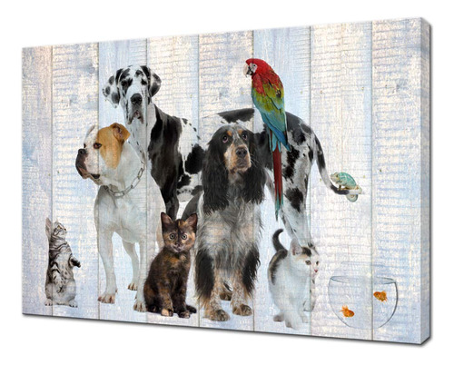 Lienzo De Animales, Arte De Pared, Pintura De Perro, Ga...