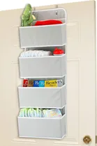 Comprar Organizador Para Colgar En Pared O Puerta 4 Bolsillos Gris