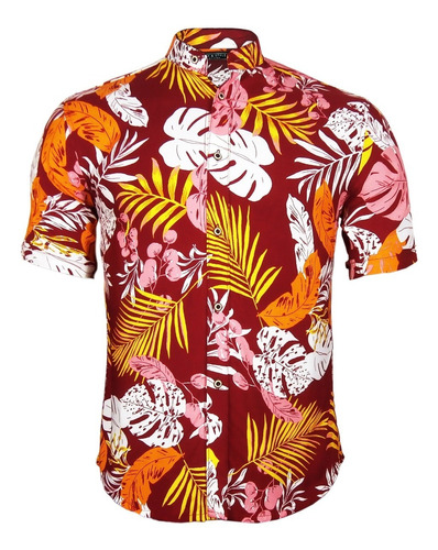 Camisa Hawaiana Moda Fresca Casual Estilo Slim Fit Hombre