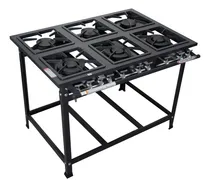 Comprar Fogão cooktop com alimentação gás - Itajobi Fogões 6 bocas baixa pressão cor preto - 6 queimadores