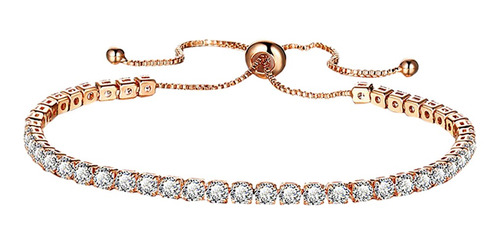 Pulsera Clásica De Tenis De Cristal Para Mujer, Con