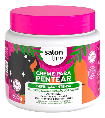 Creme Para Pentear Definição Intensa Salon Line 500g