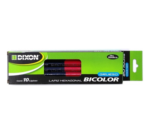 1 Caja De Lapiz Bicolor Grueso Dixon 2200 Hexag