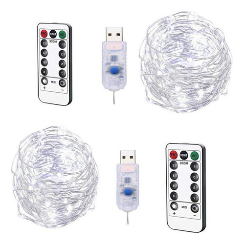 Lámpara De Hadas Con Control Remoto Usb De Luz De Cadena