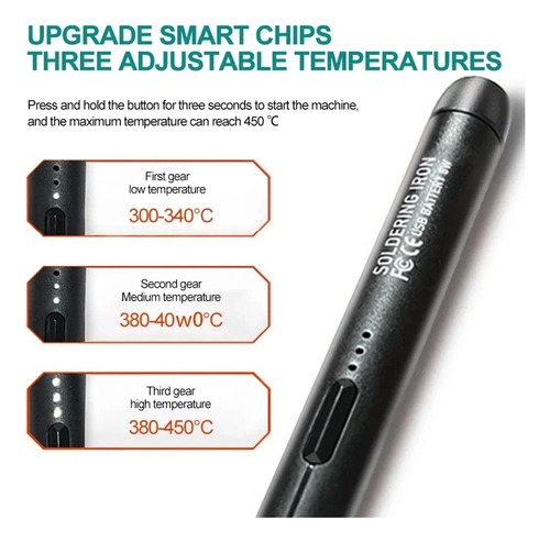 Para Kit De Soldador Micro-usb De 5 V, Con Soldadura