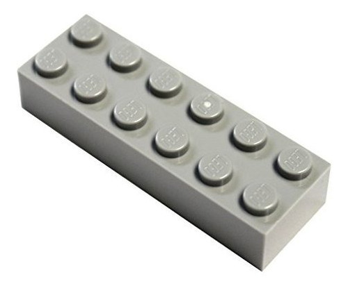 Piezas Y Piezas De Lego Gris Claro, Gris Piedra Mediana, 2x6