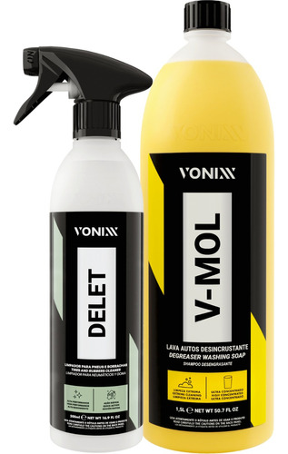 Delet Limpador Pneus + Shampoo Desengraxante V-mol Vonixx