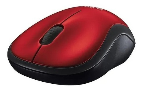 Mouse Inalámbrico Logitech  M185 Rojo -playfactory