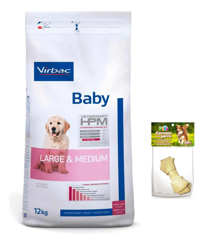 Alimento Virbac Baby Large & Medium 12kg Ms