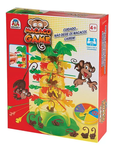 Jogo Infantil Divertido Pula Macaco Acerte a Árvore Original Didatico  Interativo Amigos Familia