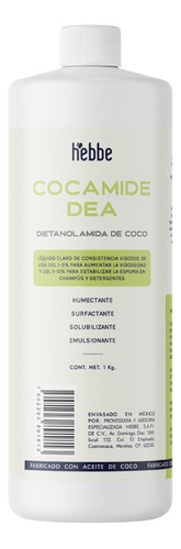 Dietanolamida De Ácidos Grasos De Coco (cocamide Dea) 1 Kg 