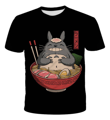 Encantadora Camiseta De Mi Vecino Totoro 3d Studio Ghibli