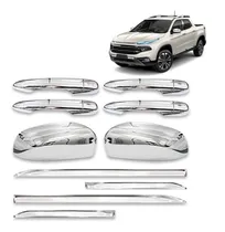 Comprar Jogo De Apliques Cromados Fiat Toro Maçaneta + Retro+ Friso