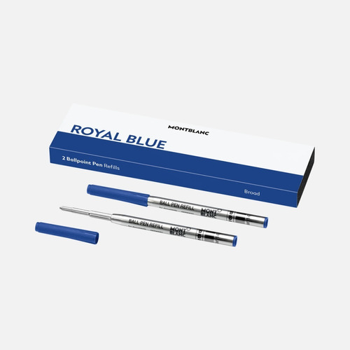 Refil Carga Montblanc Esfero Ballpoint Azul B Broad Cx 2 Un