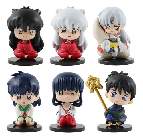 Colección De 6 Figuras De Inuyasha Personajes 11cm