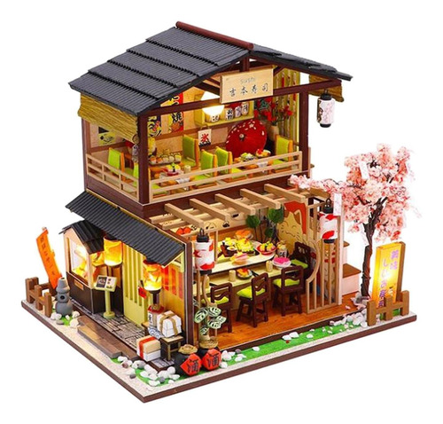 Diy Casa De Madera De Estilo Japonés Casa De Muñecas