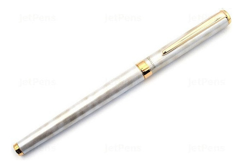 Lapicera Pluma Pilot Cavalier Blanco Y Dorado En Estuche