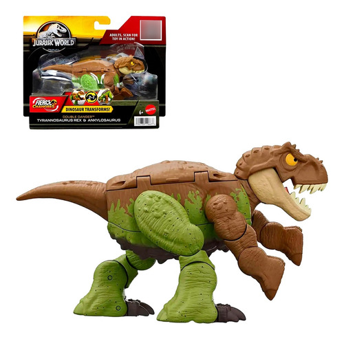 Jurassic World Dinosaurio 2 En 1 Juguete Mattel Original