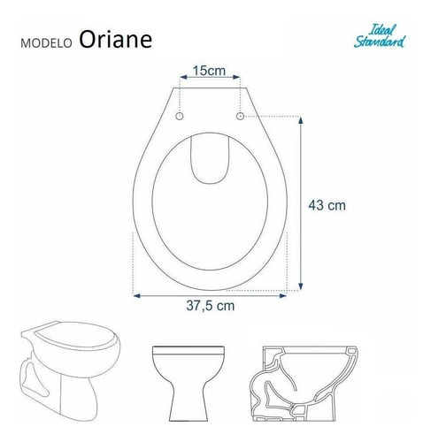 Tampa De Vaso Sanitário Amortecedor Oriane Ideal Standard Cor Branco