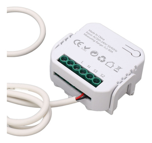 Monitor De Energía Wifi Blanco Y Blanco Monofásico Inteligen