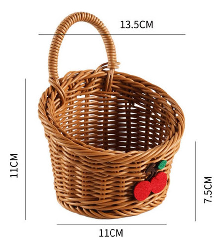 Mz Cesta Tejida De La Cesta De La Verdura De La Fruta De La