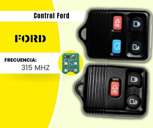 Control Ford 4 Botones Y 3 Botones Explorer Fiesta Ecosport 
