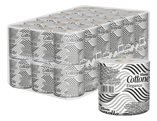 Papel Higiénico Kleenex Cottonelle Elegance 360 Hojas Dobles 36 Rollos