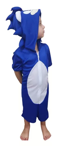 Roupa Infantil Fantasia Aniversário Sonic Curto Pijama